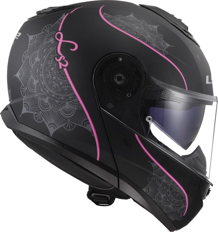 Мотошолом LS2 FF908 Strobe 2 Lux Matt Black Pink