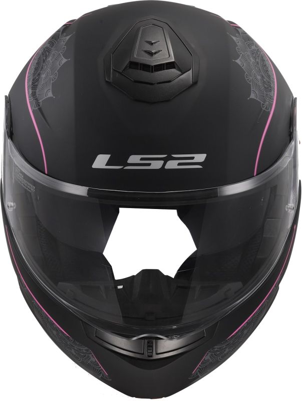 Мотошолом LS2 FF908 Strobe 2 Lux Matt Black Pink