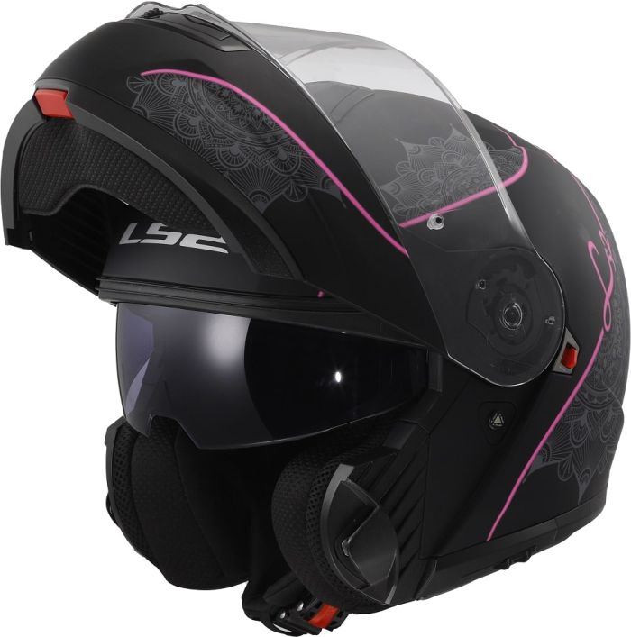 Мотошолом LS2 FF908 Strobe 2 Lux Matt Black Pink
