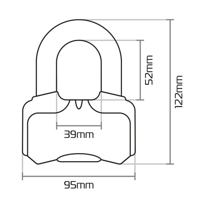 Замок Oxford Nemesis 16mm Disc Lock Yellow