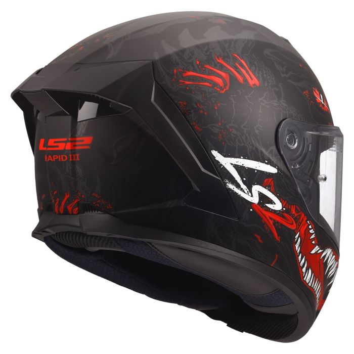 Мотошолом LS2 FF820 Rapid 3 Kaiju Black Red White