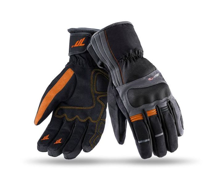Моторукавички теплі Seventy T5 Black Grey Orange