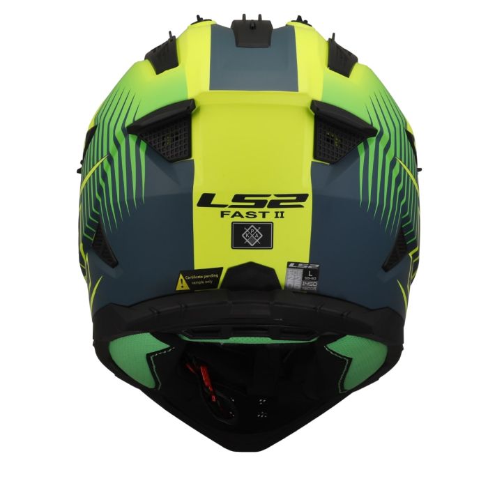 Мотошолом LS2 MX708 Fast 2 Duck Matt Hi-Vis Green Hi-Vis Yellow