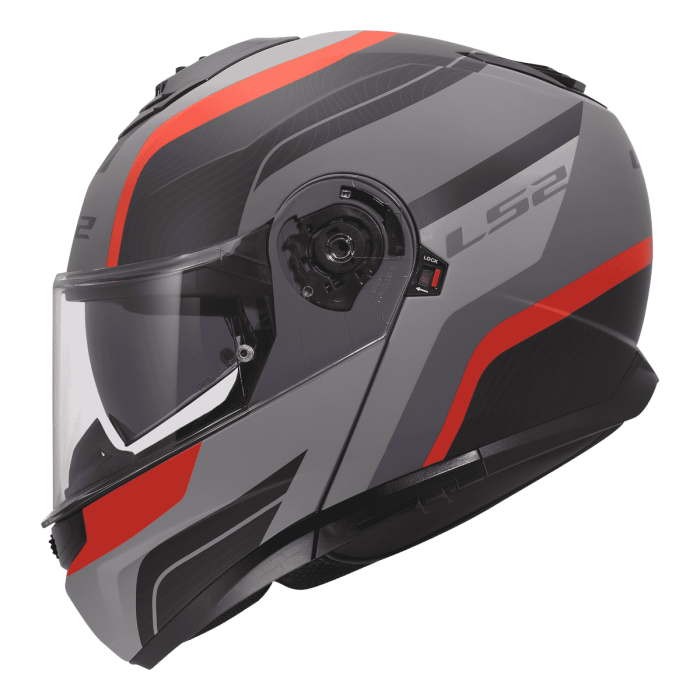 Мотошолом LS2 FF908 Strobe 2 Monza Black Grey Red