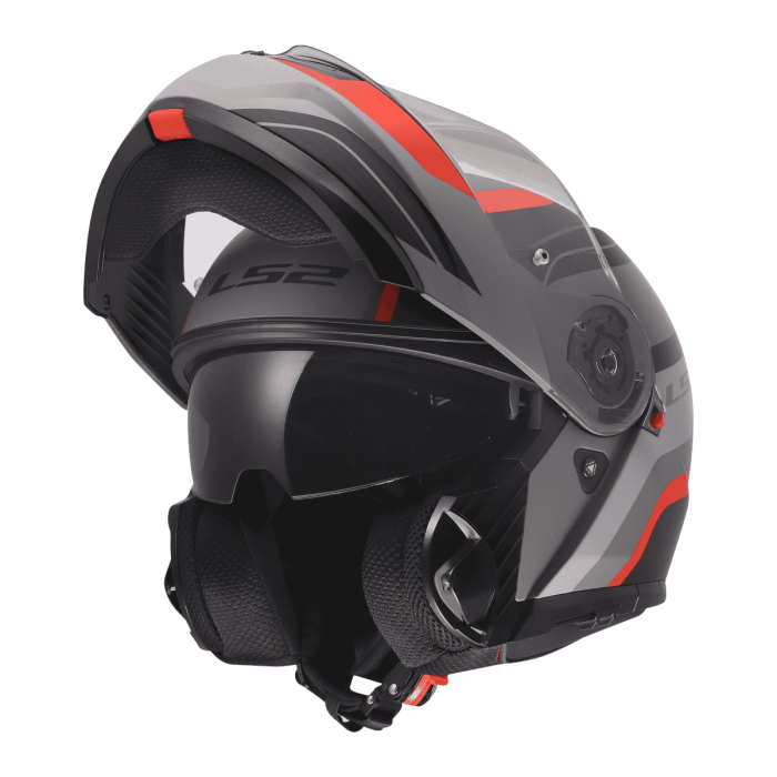 Мотошолом LS2 FF908 Strobe 2 Monza Black Grey Red