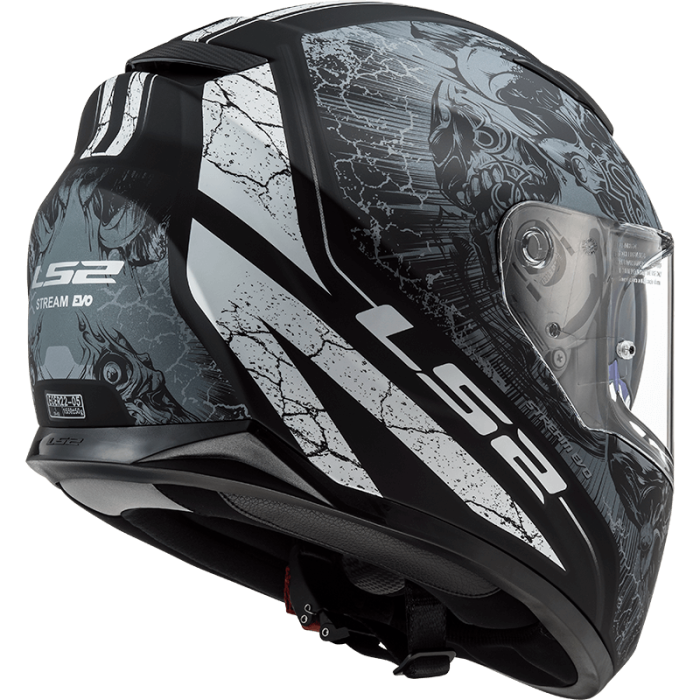 Мотошолом LS2 FF320 Stream Evo Throne Black Titanium