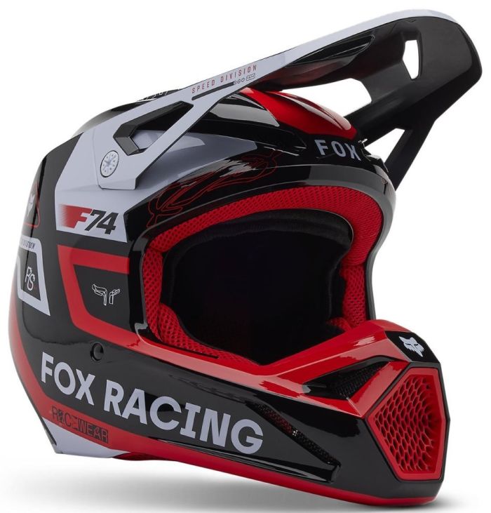 Шолом Fox Yth V1 Helmet - Race Spec Flo Red