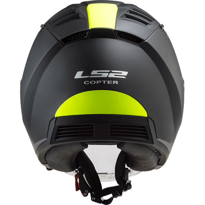 Мотошолом LS2 OF600 Copter Urbane Matt Black H-V Yellow