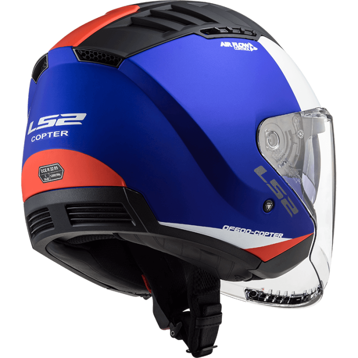 Мотошолом LS2 OF600 Copter Urbane Matt Blue Red