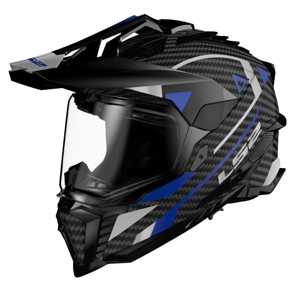 Мотошолом LS2 MX701 C Explorer Adventure Blue