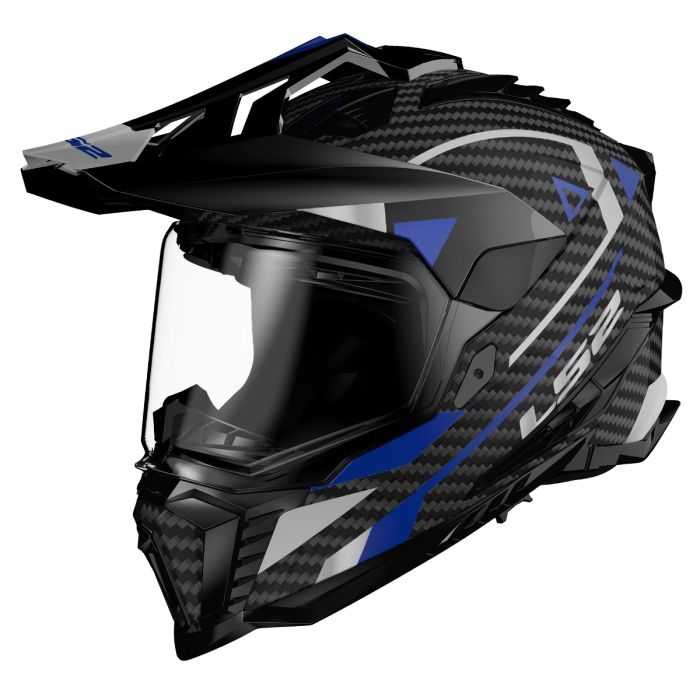 Мотошолом LS2 MX701 C Explorer Adventure Blue