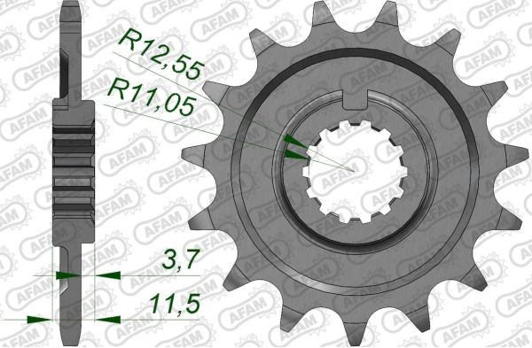 Зірка Afam 520 Sprocket - Sherco