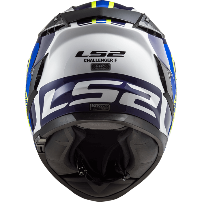 Мотошолом LS2 FF327 Challenger Galactic White Yelllow Blue