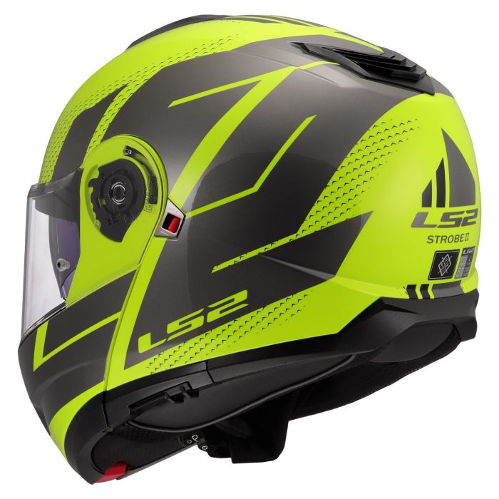 Мотошолом LS2 FF908 Strobe 2 Code Hi-Vis Yellow Grey