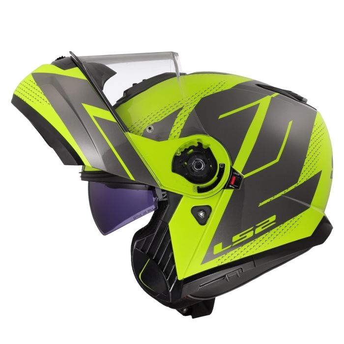 Мотошолом LS2 FF908 Strobe 2 Code Hi-Vis Yellow Grey