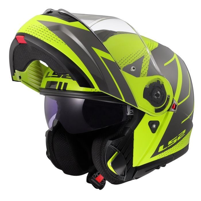 Мотошолом LS2 FF908 Strobe 2 Code Hi-Vis Yellow Grey