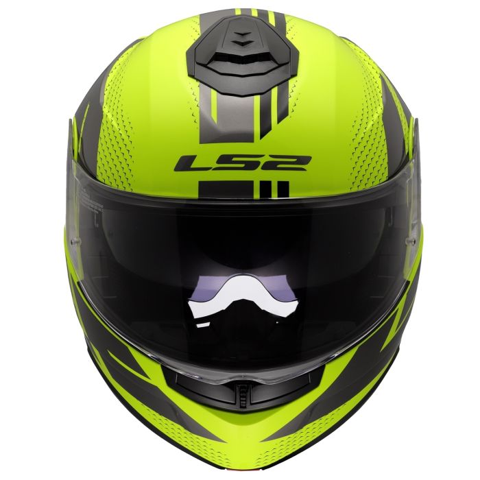 Мотошолом LS2 FF908 Strobe 2 Code Hi-Vis Yellow Grey