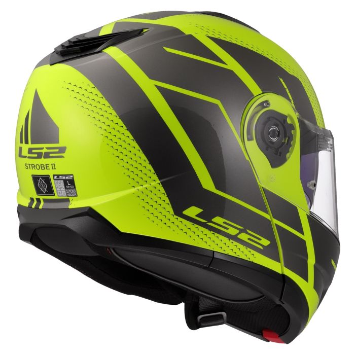 Мотошолом LS2 FF908 Strobe 2 Code Hi-Vis Yellow Grey