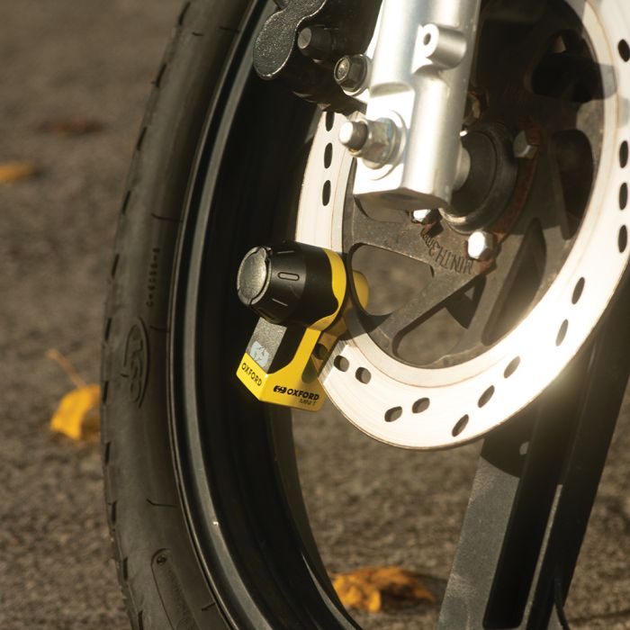 Замок Oxford Mini T Disc Lock Yellow