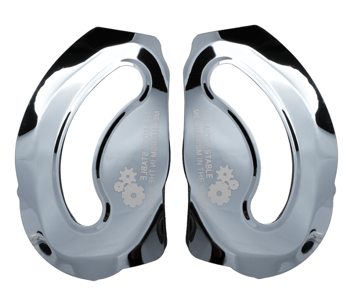 Бічні пластини для мотошолома LS2 FF900 PLATE RATCHET CHROME BLACK