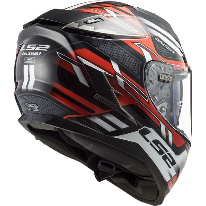 Мотошолом LS2 FF327 Challenger Spin Black Red White