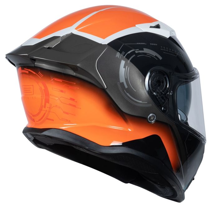 Мотошолом Origine Force Techno Fluo Orange Titanium Gloss