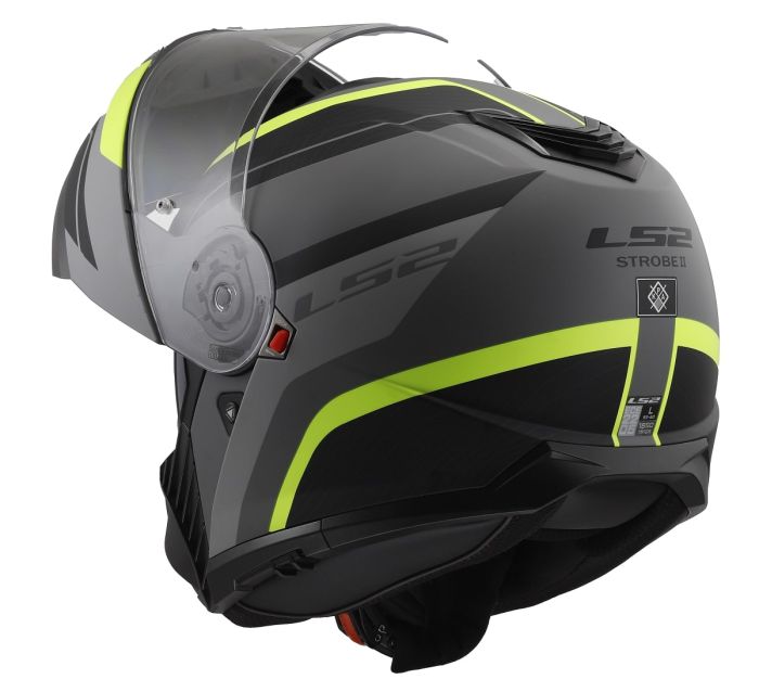 Мотошолом LS2 FF908 Strobe 2 Monza Matt Black H-V Yellow