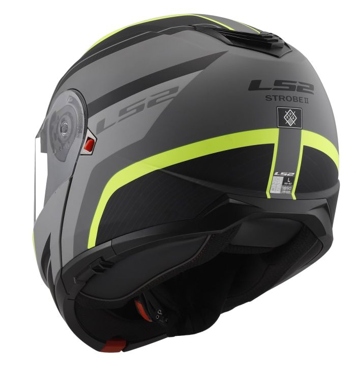 Мотошолом LS2 FF908 Strobe 2 Monza Matt Black H-V Yellow