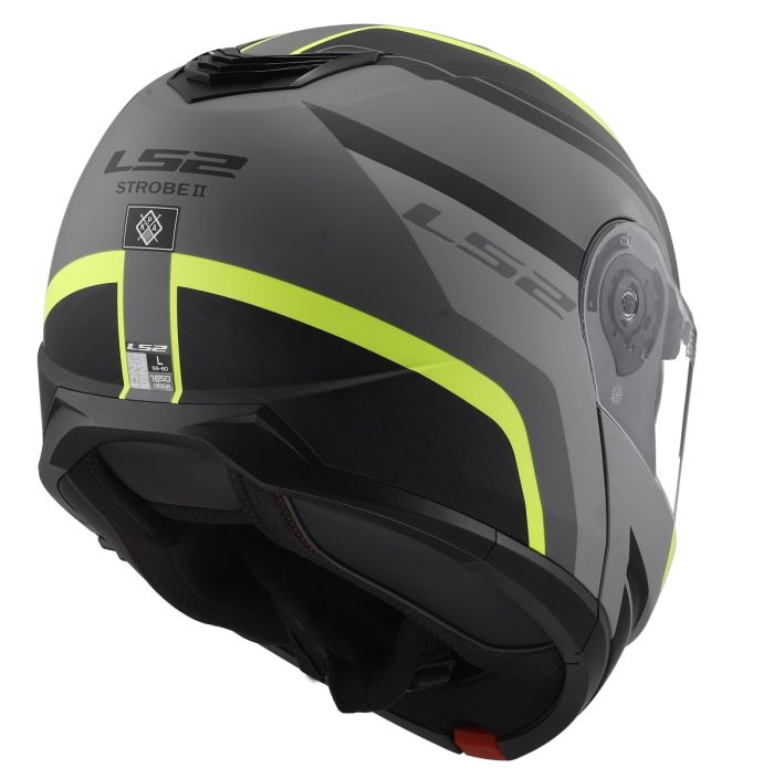 Мотошолом LS2 FF908 Strobe 2 Monza Matt Black H-V Yellow