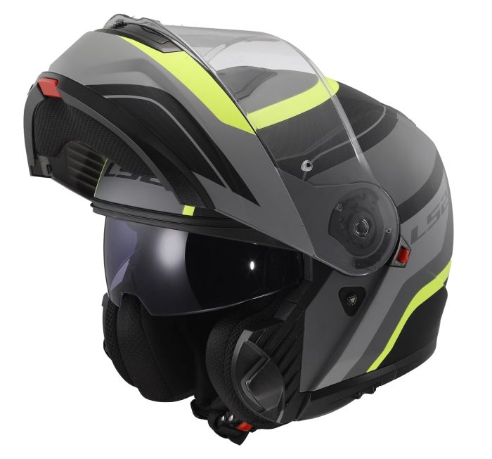 Мотошолом LS2 FF908 Strobe 2 Monza Matt Black H-V Yellow