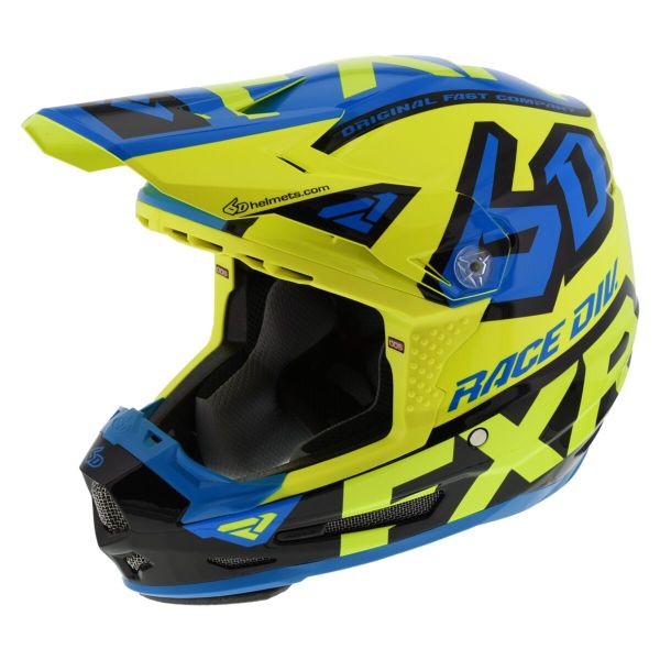 Мотошолом FXR 6D ATR-2Y 20-Hi-Vis/Blue/Black