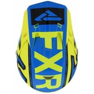 Мотошолом FXR 6D ATR-2Y 20-Hi-Vis/Blue/Black