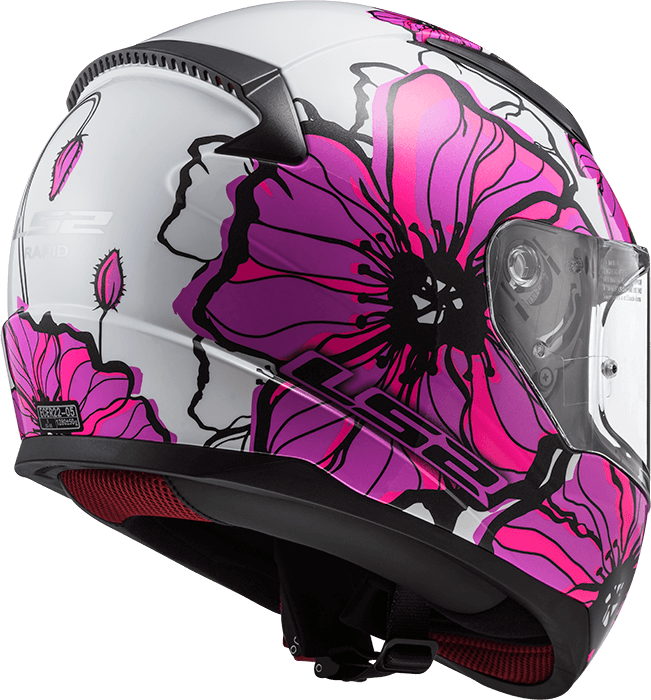 Мотошолом LS2 FF353 Rapid Poppies Pink