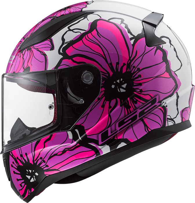 Мотошолом LS2 FF353 Rapid Poppies Pink