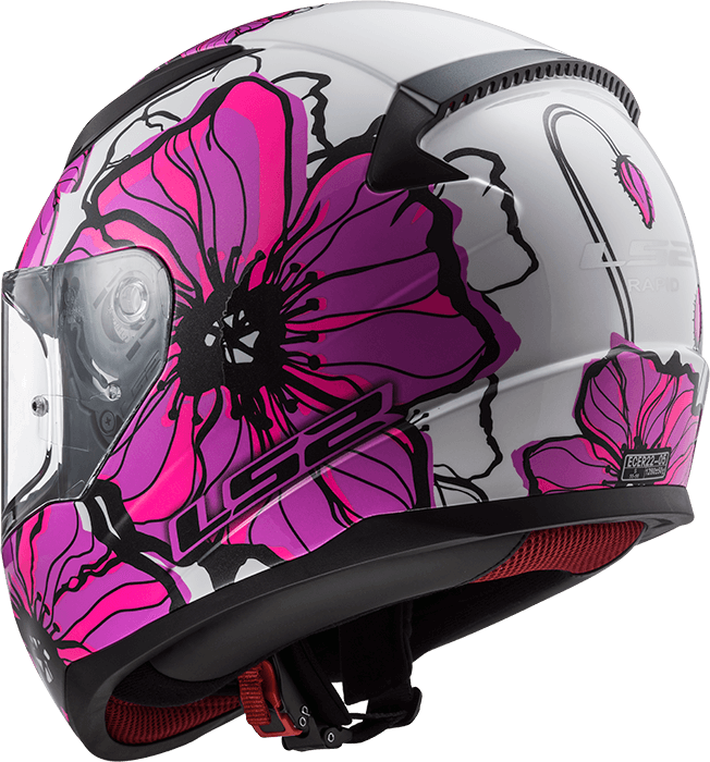 Мотошолом LS2 FF353 Rapid Poppies Pink