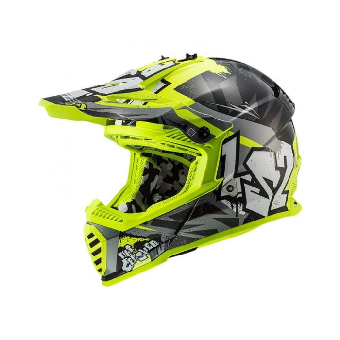 Шолом LS2 MX437 Fast 2 Mini Crusher Black Yellow