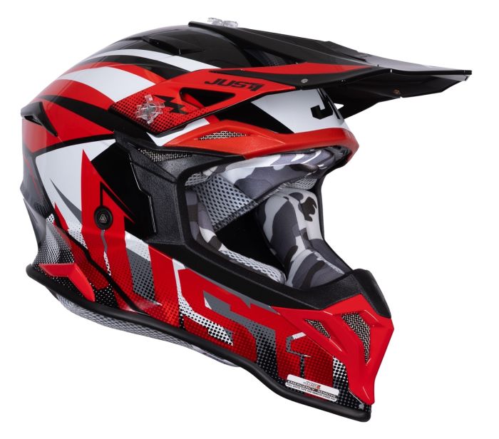 Мотошолом Just1 J39 Revo Red White Black Gloss
