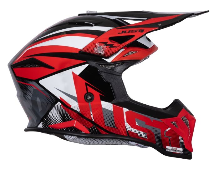 Мотошолом Just1 J39 Revo Red White Black Gloss
