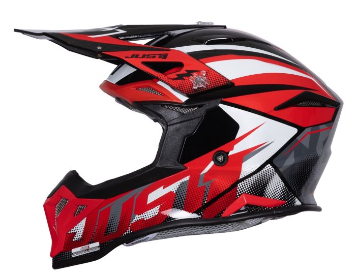 Мотошолом Just1 J39 Revo Red White Black Gloss
