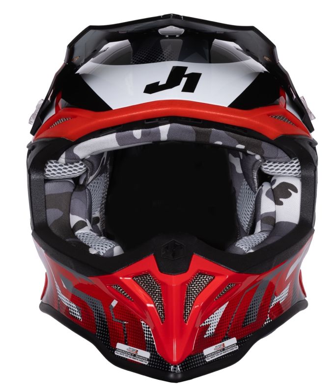 Мотошолом Just1 J39 Revo Red White Black Gloss