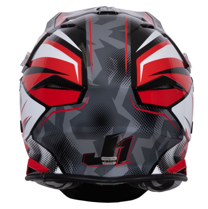 Мотошолом Just1 J39 Revo Red White Black Gloss