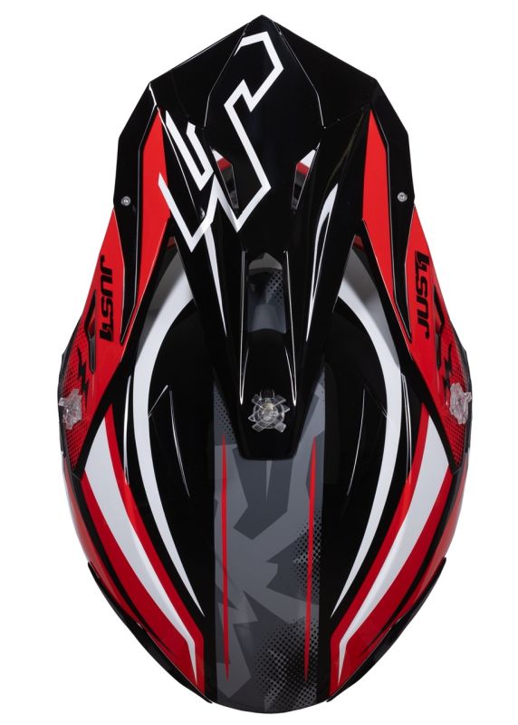 Мотошолом Just1 J39 Revo Red White Black Gloss