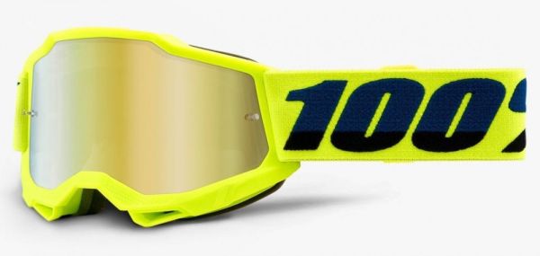 Дитячі Окуляри 100% Accuri 2 Youth Goggle Fluo Yellow - Mirror Gold Lens